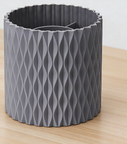 360-Degree Rotating Gray Desktop Storage Box, Study and Office Brush and Pen Holder, Cosmetics Organizer